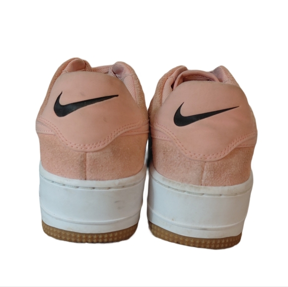 Nike Air Force 1 Sage Low Top Coral Stardust Pink Suede Platform Nike Sneaker 8 - Picture 8 of 12